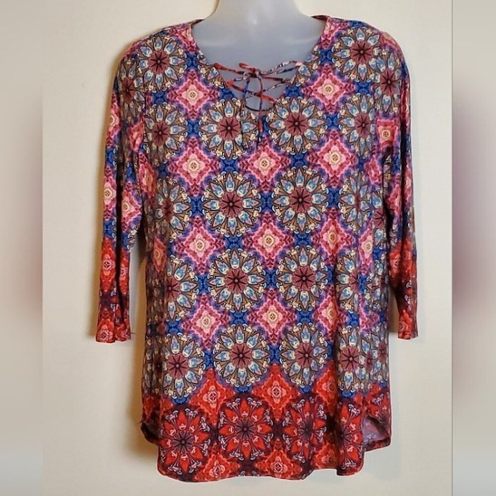 Colorful Tunic by Dressbarn Like New 1X